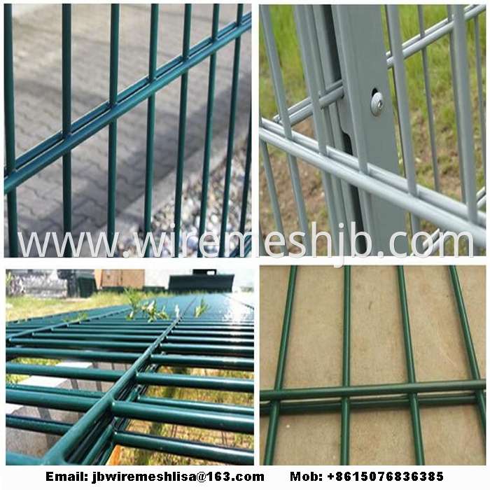 Powder Coated Double Wire Mesh Fence Panels